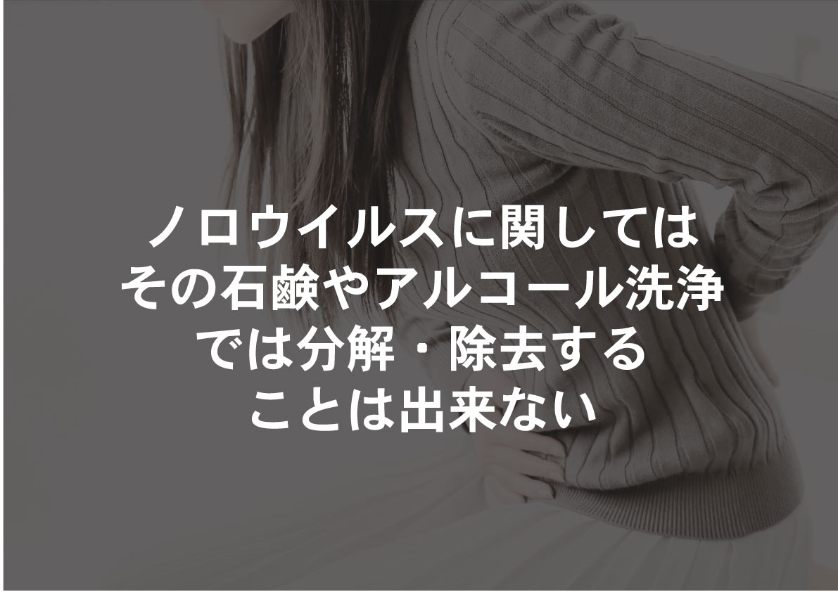 ノロウイルスのシーズン到来