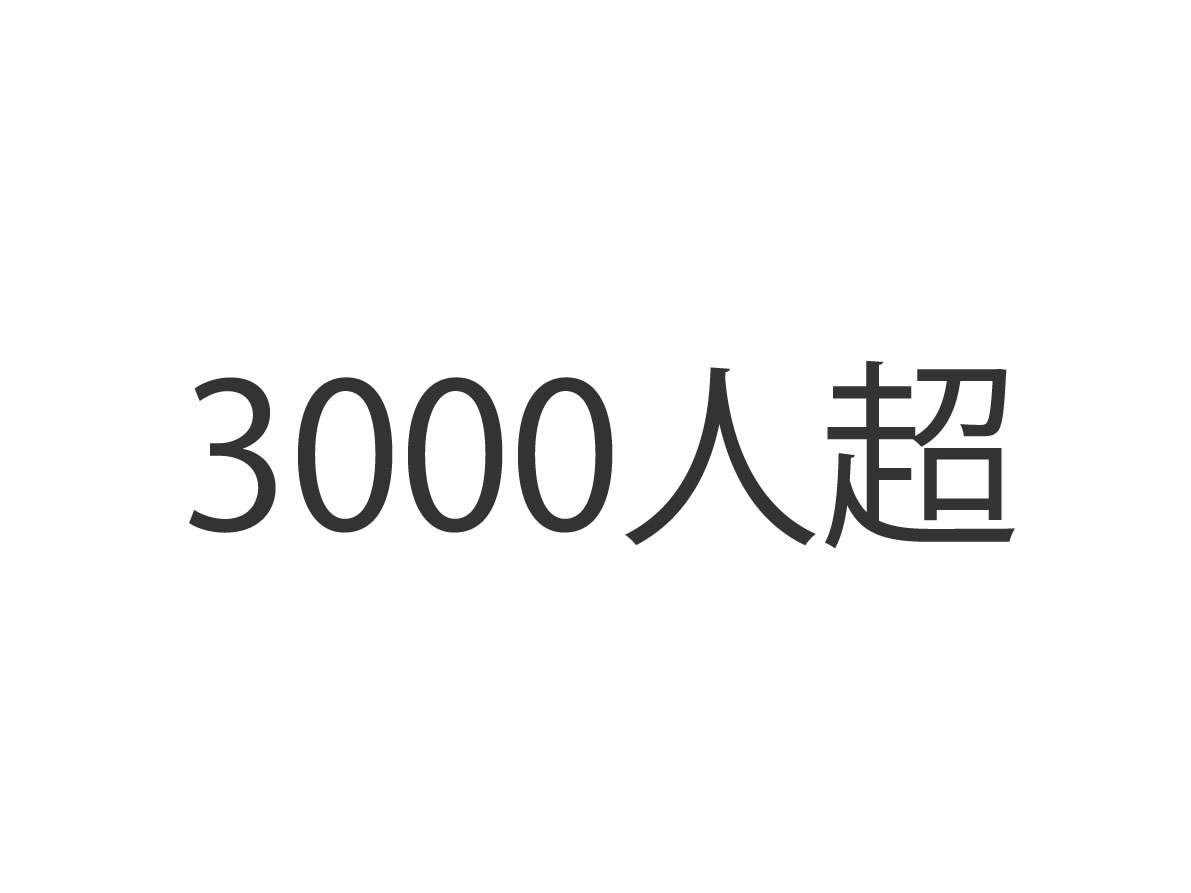 3000人